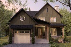 Tudor Exterior - Front Elevation Plan #23-2844