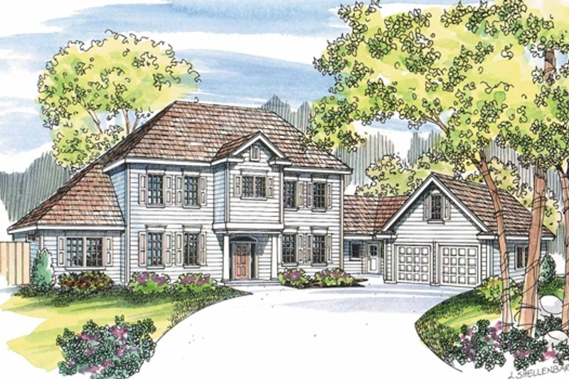 House Plan Design - Exterior - Other Elevation for Colonial House Plan #124-464 - 6 bed, 4.5 bath