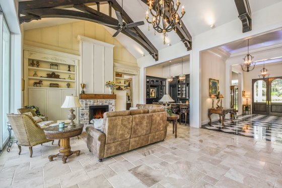 Interior - Family Room for Colonial House Plan #1058-222 - 4 bed, 5.5 bath