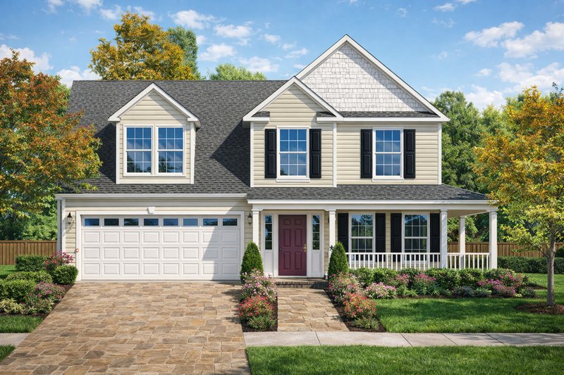 House Plan Design - Exterior - Front Elevation 3 for Country House Plan #1053-9 - 3 bed, 2.5 bath