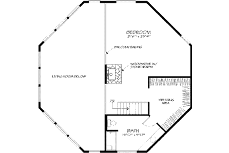 House Design - Floor Plan - Upper Floor for Contemporary House Plan #320-300 - 4 bed, 2 bath