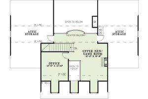 Floor Plan - Upper Floor for Country House Plan #17-3273 - 4 bed, 2 bath