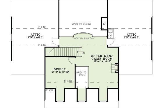 Floor Plan - Upper Floor for Country House Plan #17-3273 - 4 bed, 2 bath
