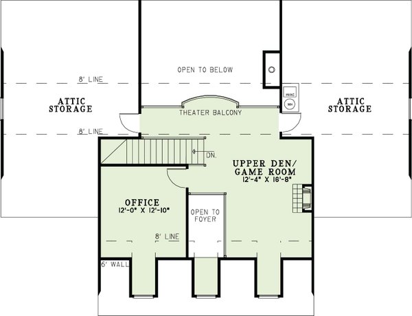 Country Floor Plan - Upper Floor Plan #17-3273