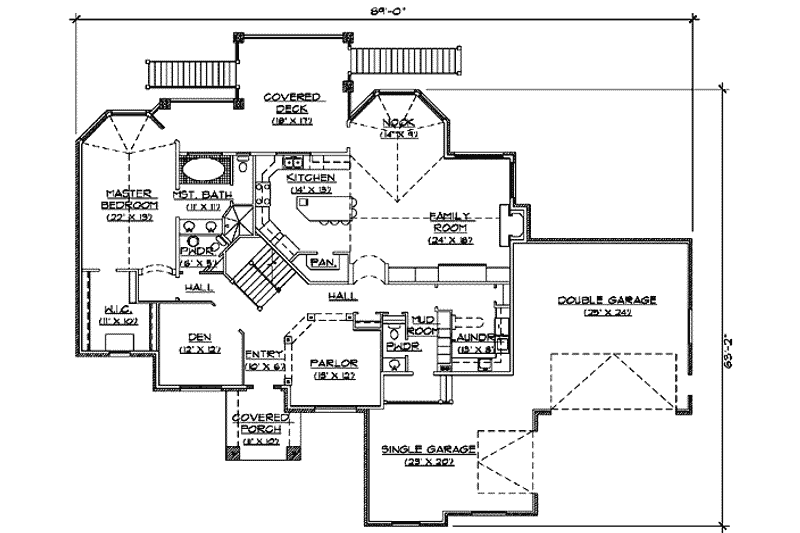 Home Plan - Floor Plan - Main Floor for European House Plan #5-190 - 6 bed, 6 bath