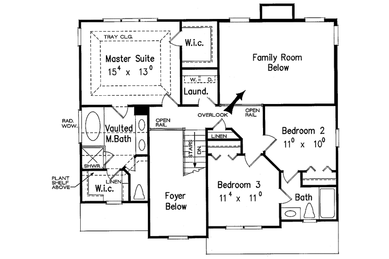 Dream House Plan - Floor Plan - Upper Floor for Colonial House Plan #927-161 - 3 bed, 2.5 bath