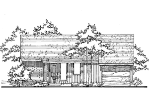 Architectural House Design - Exterior - Front Elevation for Contemporary House Plan #320-663 - 1 bed, 1 bath