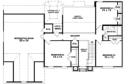 Traditional Style House Plan - 4 Beds 2.5 Baths 3114 Sq/Ft Plan #81-725 