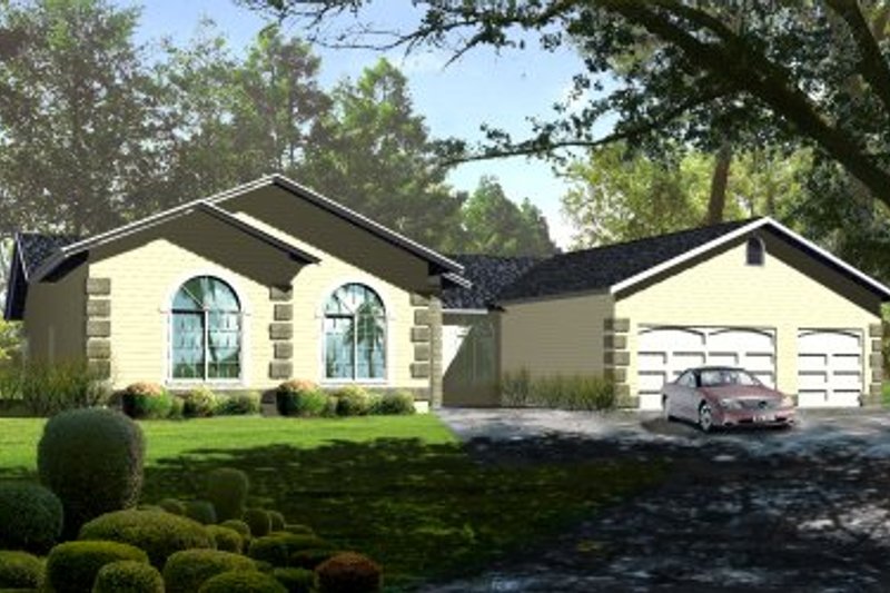 Dream House Plan - Adobe / Southwestern Exterior - Front Elevation Plan #1-627