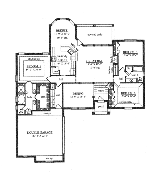 Dream House Plan - Traditional Floor Plan - Main Floor Plan #42-723
