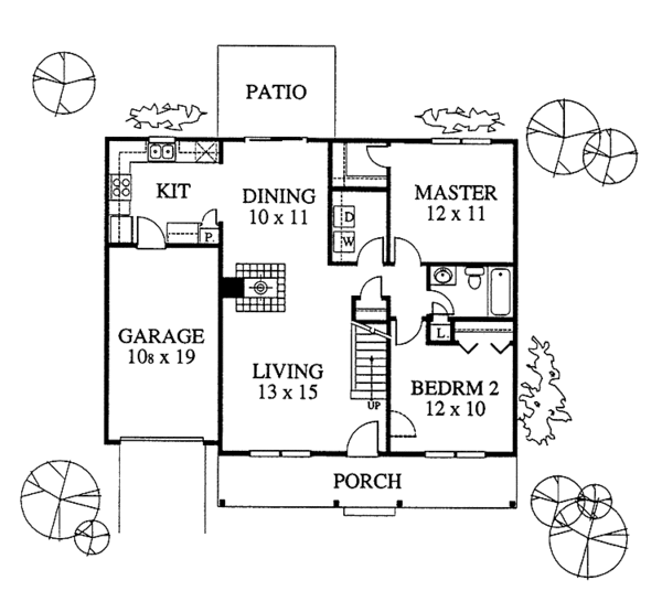 Architectural House Design - Country Floor Plan - Main Floor Plan #1053-5