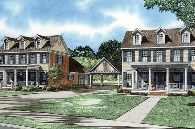 Architectural House Design - Country Exterior - Front Elevation Plan #17-2825
