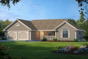 Ranch Exterior - Front Elevation Plan #93-106