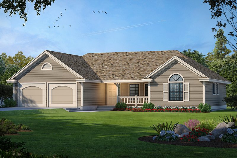 Ranch Style House Plan - 2 Beds 2 Baths 2851 Sq/Ft Plan #93-106