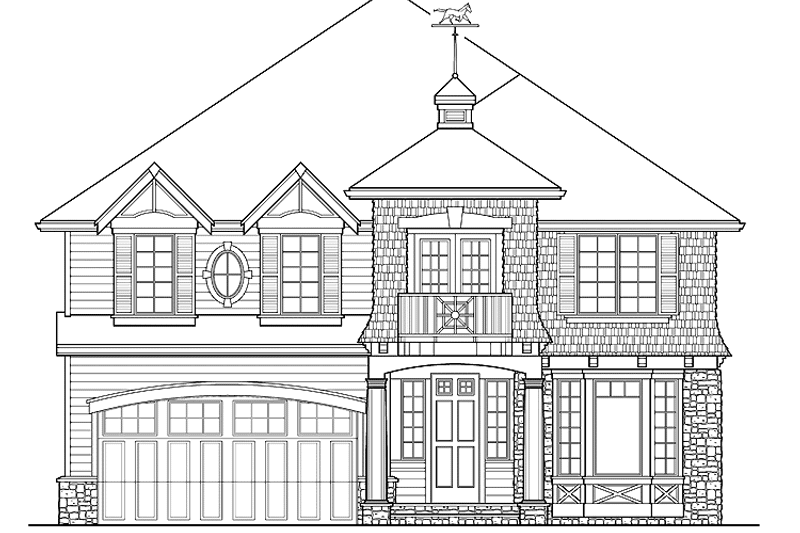 Dream House Plan - Exterior - Front Elevation 3 for Craftsman House Plan #132-421 - 4 bed, 2.5 bath