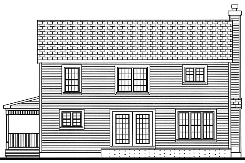 Architectural House Design - Exterior - Rear Elevation for Farmhouse House Plan #3-267 - 4 bed, 2.5 bath