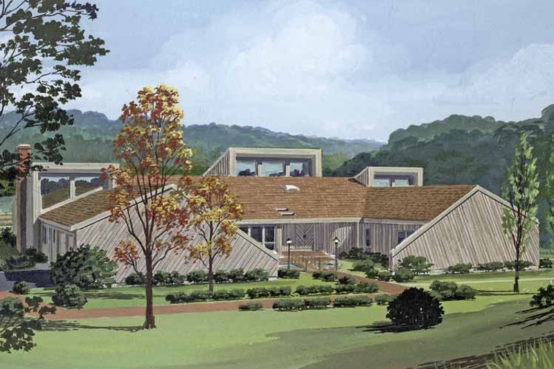Home Plan - Exterior - Front Elevation 3 for Contemporary House Plan #314-254 - 4 bed, 3.5 bath