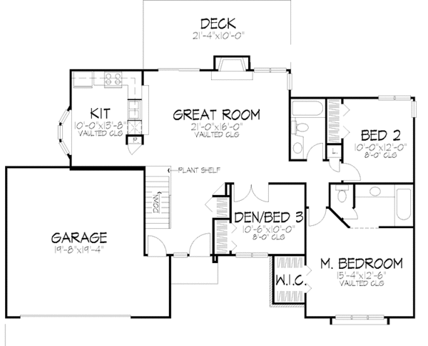 Home Plan - Craftsman Floor Plan - Main Floor Plan #320-760