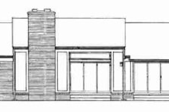 Exterior - Rear Elevation for European House Plan #72-299 - 2 bed, 3 bath