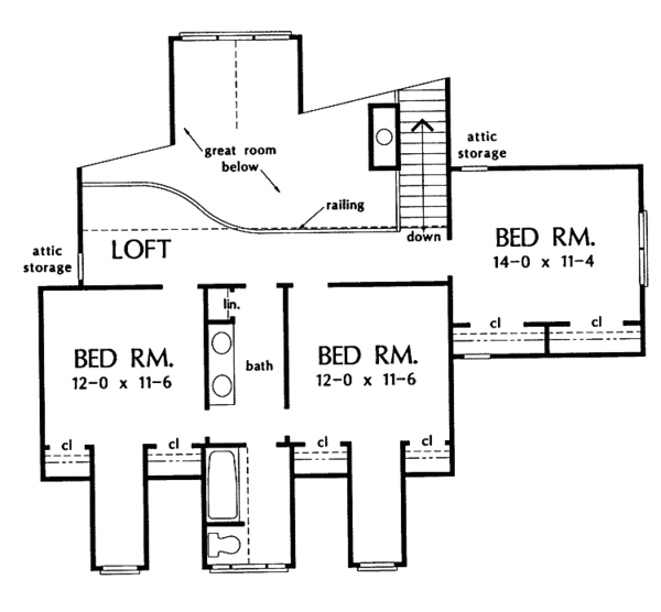 Dream House Plan - Country Floor Plan - Upper Floor Plan #929-243