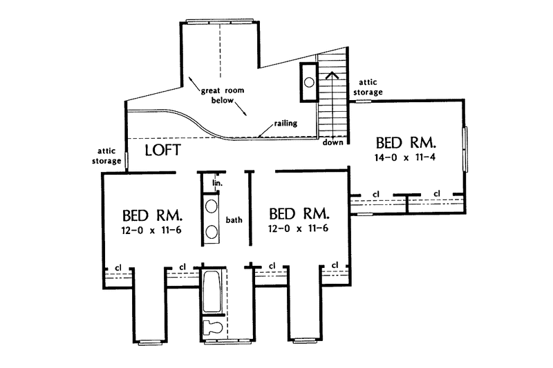 Home Plan - Floor Plan - Upper Floor for Country House Plan #929-243 - 4 bed, 2.5 bath