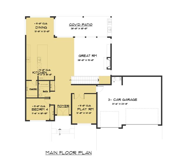 Home Plan - Modern Floor Plan - Main Floor Plan #1066-82
