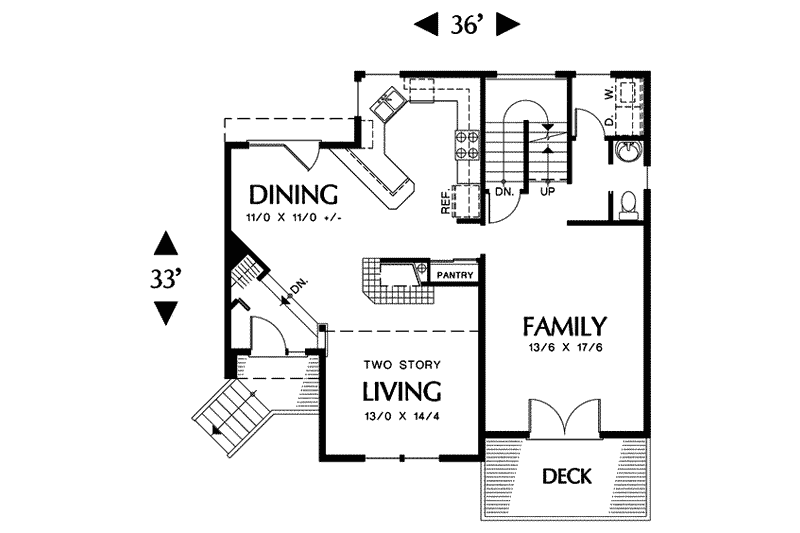Home Plan - Floor Plan - Main Floor for Traditional House Plan #48-198 - 3 bed, 2.5 bath