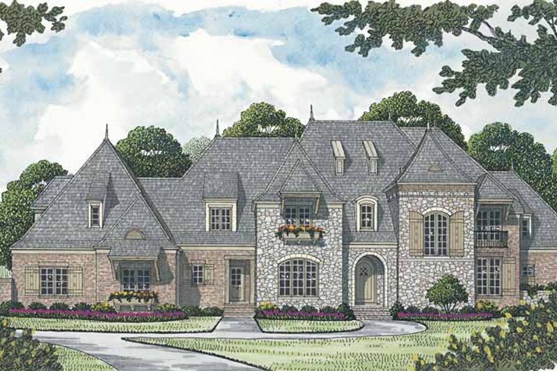 Architectural House Design - European Exterior - Front Elevation Plan #453-597