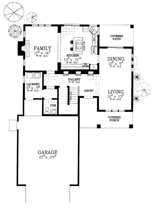 Home Plan - Prairie Floor Plan - Main Floor Plan #72-1134