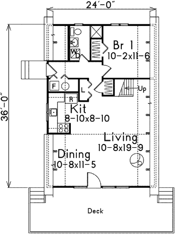 Cottage Floor Plan - Main Floor Plan #57-484
