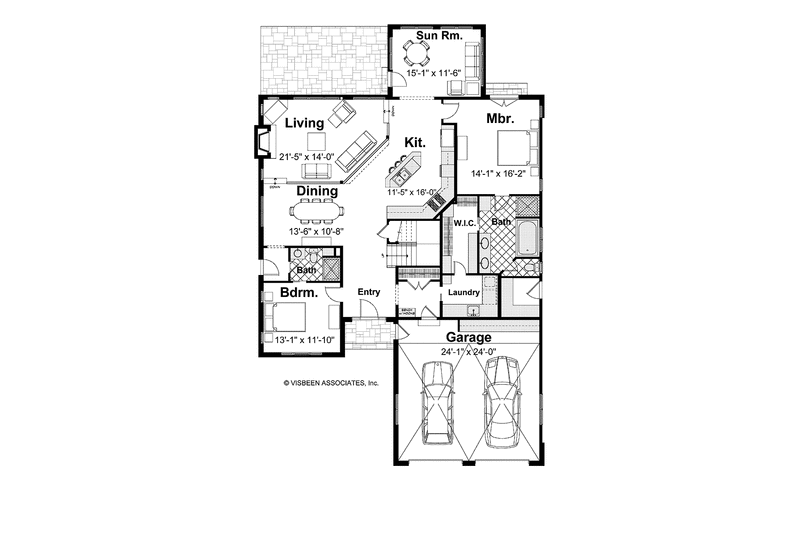 Home Plan - Floor Plan - Main Floor for Craftsman House Plan #928-208 - 5 bed, 3 bath