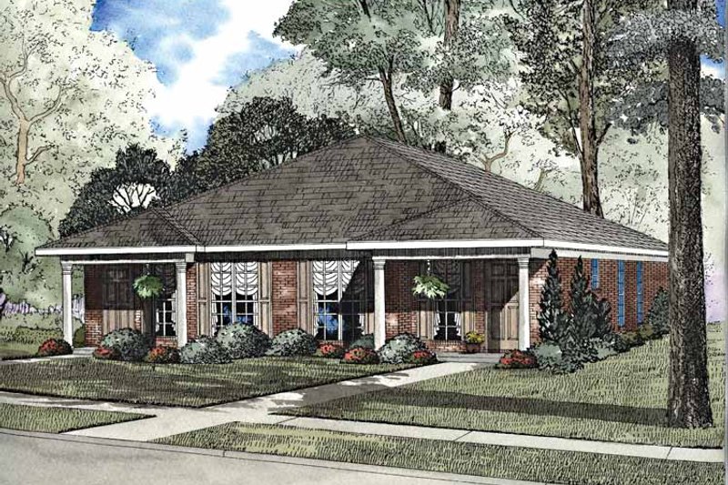 Dream House Plan - Classical Exterior - Front Elevation Plan #17-3155