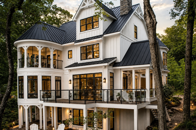 Dream House Plan - Exterior - Rear Elevation for Farmhouse House Plan #928-443 - 3 bed, 4.5 bath