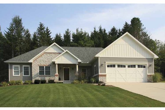 Exterior - Front Elevation 3 for Craftsman House Plan #928-159 - 2 bed, 2.5 bath