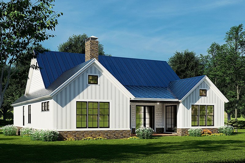 Dream House Plan - Exterior - Rear Elevation for Farmhouse House Plan #923-247 - 3 bed, 2.5 bath