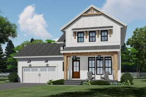 Exterior - Front Elevation 4 for Farmhouse House Plan #51-1188 - 3 bed, 2.5 bath