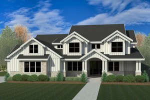 Craftsman Exterior - Front Elevation Plan #920-102