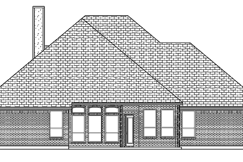 Architectural House Design - Exterior - Rear Elevation for Traditional House Plan #84-693 - 3 bed, 3 bath