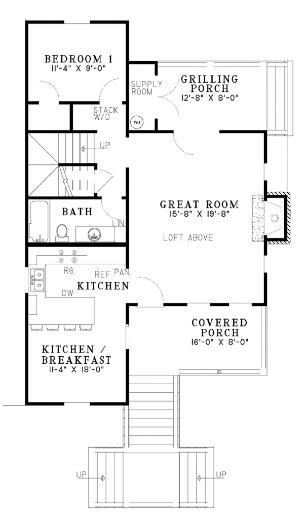Home Plan - Mediterranean Floor Plan - Main Floor Plan #17-3301