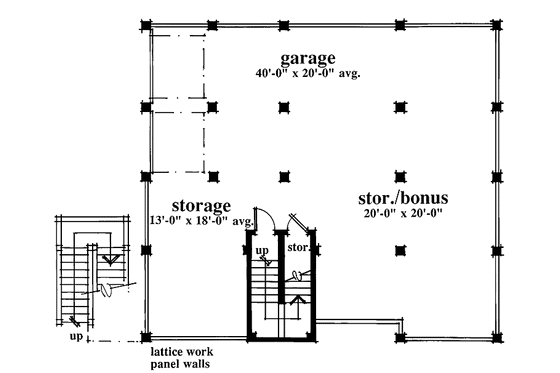Floor Plan - Lower Floor for Country House Plan #930-48 - 3 bed, 2 bath