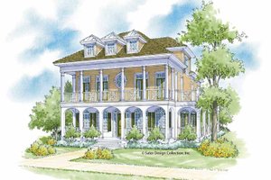 Classical Exterior - Front Elevation Plan #930-400