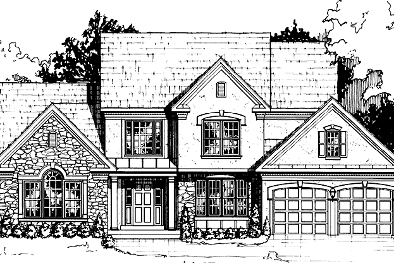 Architectural House Design - European Exterior - Front Elevation Plan #953-67