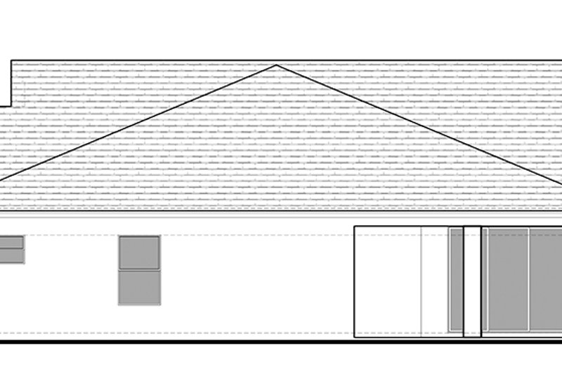 Architectural House Design - Exterior - Rear Elevation for Ranch House Plan #1058-98 - 3 bed, 3 bath