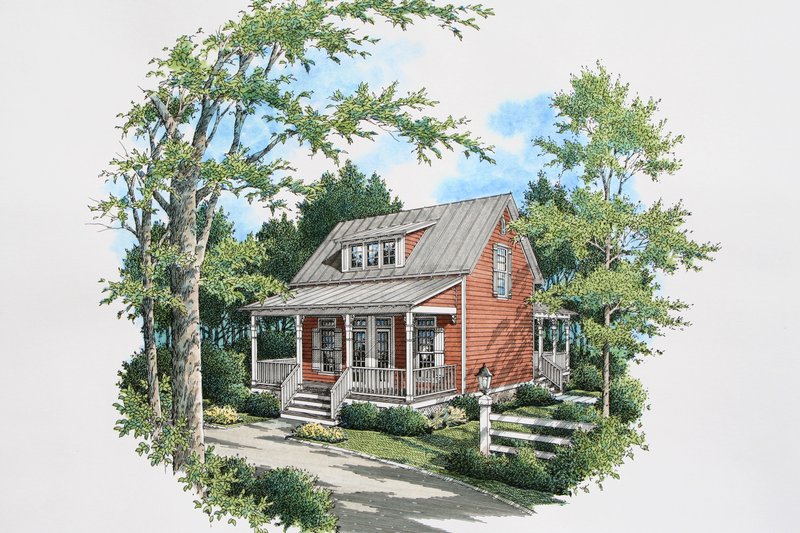 Home Plan - Cottage Exterior - Front Elevation Plan #45-589