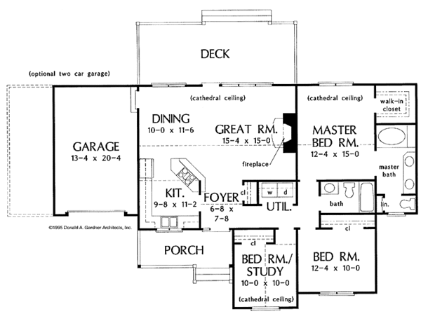 Architectural House Design - Ranch Floor Plan - Main Floor Plan #929-236