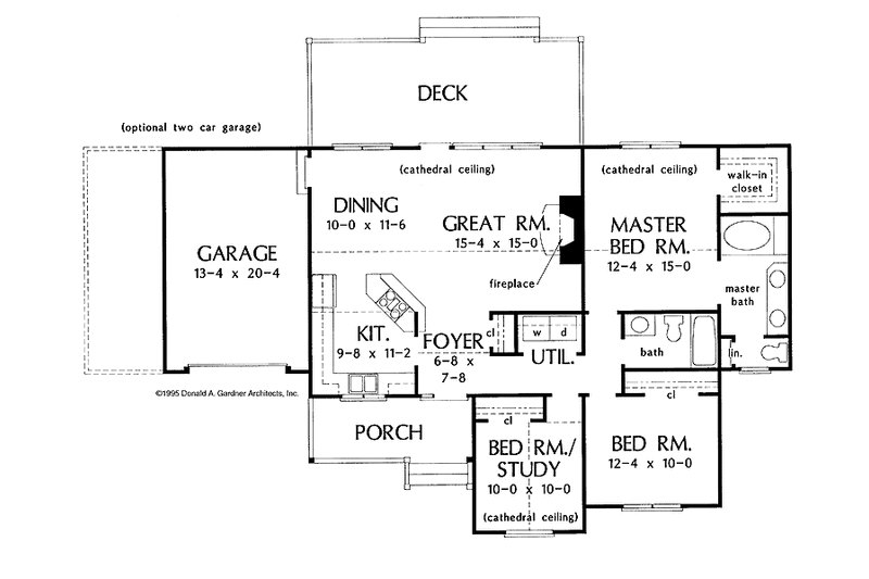 Home Plan - Floor Plan - Main Floor for Ranch House Plan #929-236 - 3 bed, 2 bath