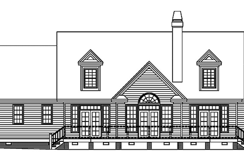 Home Plan - Exterior - Rear Elevation for Traditional House Plan #929-453 - 4 bed, 3.5 bath