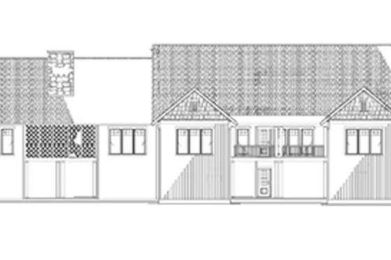 Exterior - Rear Elevation for Traditional House Plan #17-3292 - 9 bed, 6 bath