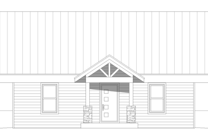 Architectural House Design - Exterior - Rear Elevation 1 for Contemporary House Plan #932-472 - 2 bed, 2 bath