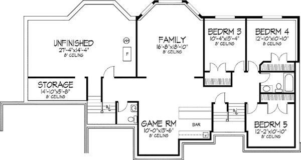Dream House Plan - Country Floor Plan - Lower Floor Plan #51-724